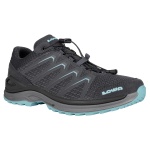 Lowa Wanderschuhe Maddox Low GTX (Multifunktion, Textil/Synthetik, wasserdicht) graphitgrau/hellblau Damen